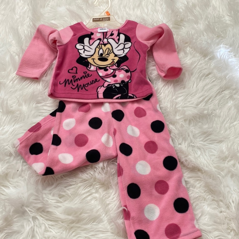 Disney, girls pajamas, 2t, pink flannel
